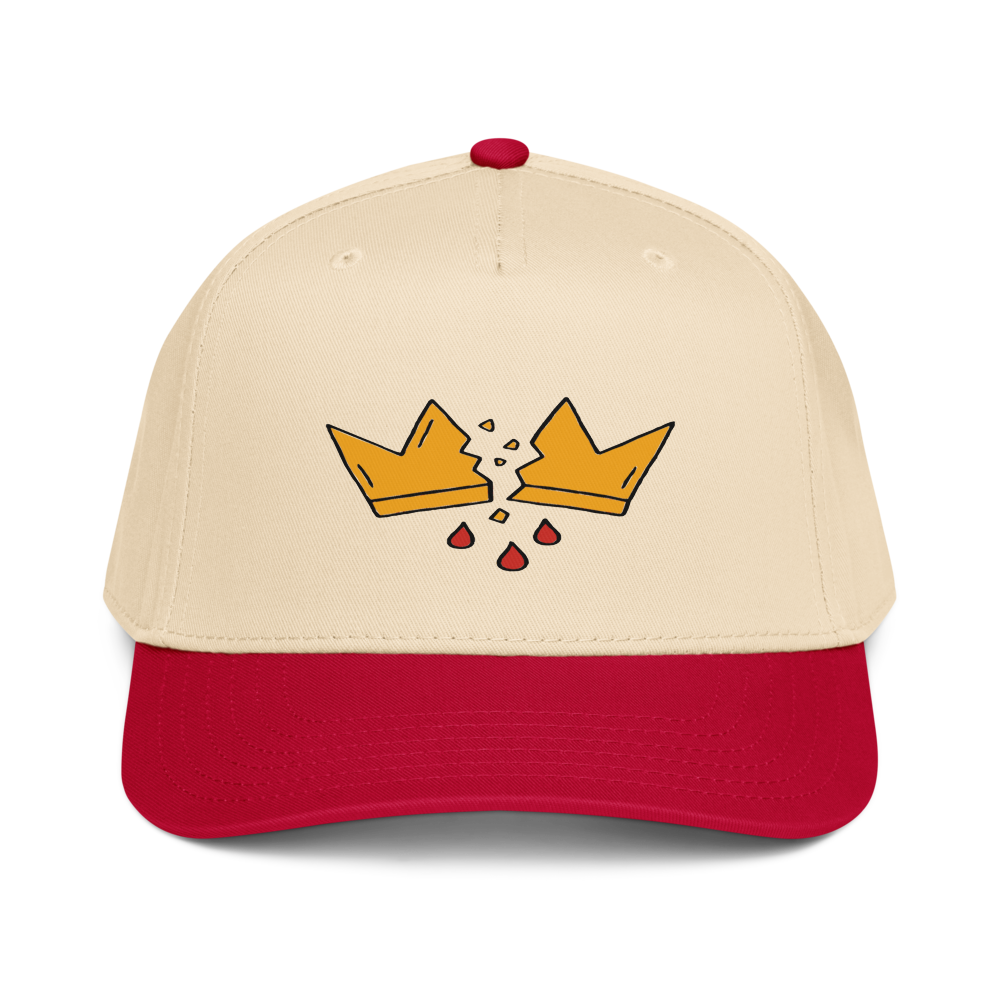 Otto Cap 31-069 I 5 Panel Mid Profile Baseball Cap (Red/Natural / One Size)