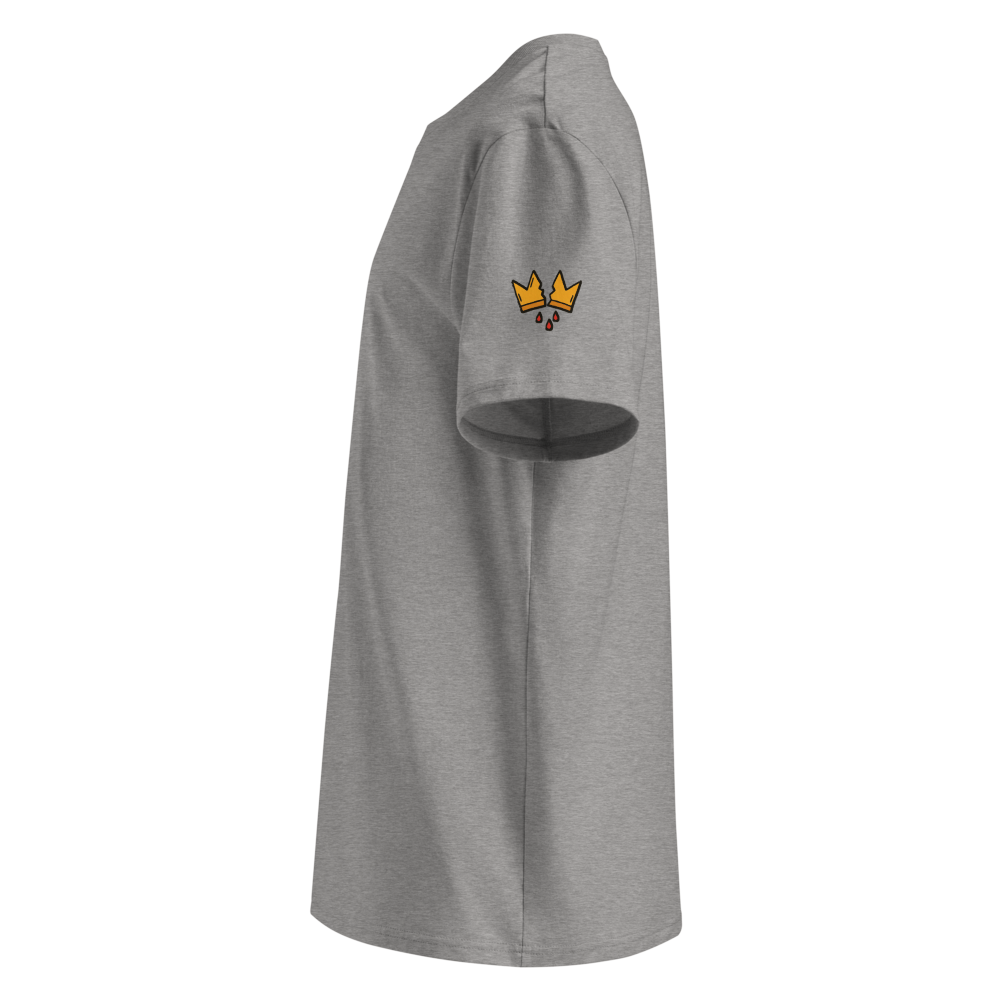 Unisex Organic Ribbed Neck T-Shirt | Stanley/Stella SATU001 (Heather Grey / 2XL)