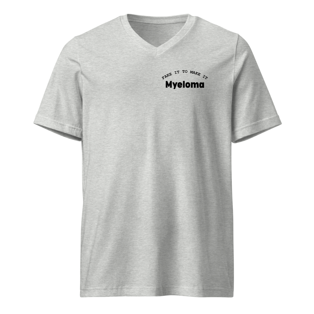 V Neck T-Fake It To Make It -Bigger Front logo