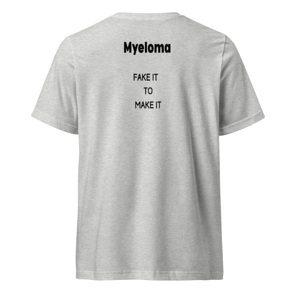 V Neck T-Fake It To Make It -Bigger Front logo - back
